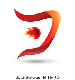 initial d flame logo design template