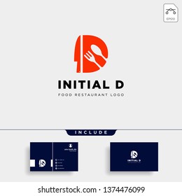initial d food equipment simple logo template vector icon abstract