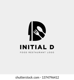 initial d food equipment simple logo template vector icon abstract