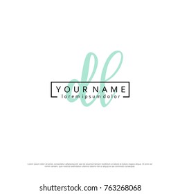 Initial D & L elegant logo template vector