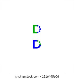  initial D letter logo connecting dots design