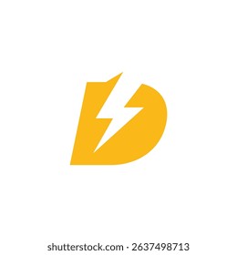 Initial D letter logo design. Letter D logo.