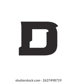 Initial D letter logo design. Letter D logo.