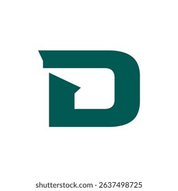 Initial D letter logo design. Letter D logo.