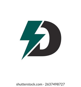Initial D letter logo design. Letter D logo.