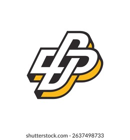 Initial D letter logo design. Letter D logo.