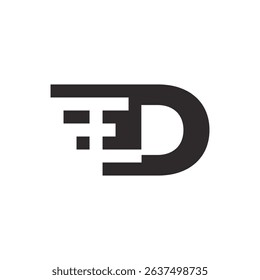 Initial D letter logo design. Letter D logo.