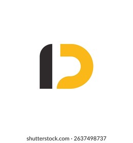 Initial D letter logo design. Letter D logo.