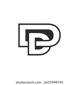Initial D letter logo design. Letter D logo.