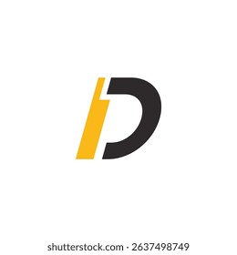 Initial D letter logo design. Letter D logo.