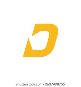 Initial D letter logo design. Letter D logo.
