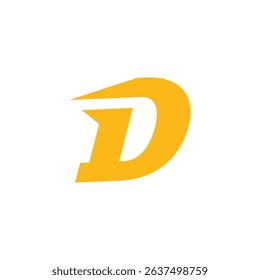 Initial D letter logo design. Letter D logo.