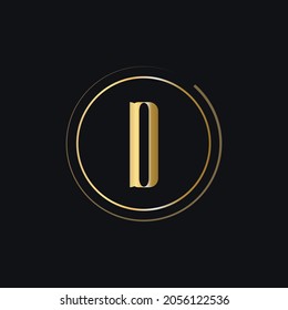 Logo De Letra D Inicial Con Concepto De Lujo En Color Dorado. Diseño De Logotipos Modernos Y Premium Para La Marca Beauty, Fashion, Luxury, Spa Y Cloth