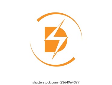 Initial D letter logo with power icon
