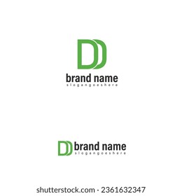 Initial D letter Logo symbol design. Editable vector template.