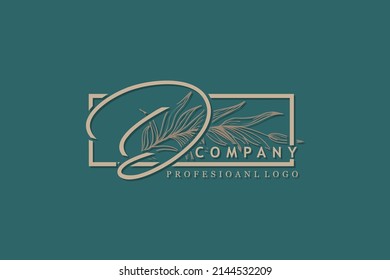Initial D letter luxury beauty flourishes ornament monogram logo