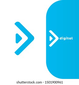 initial d logo concept for digital and others