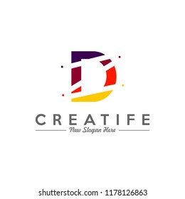 Initial D logo concepts template vector