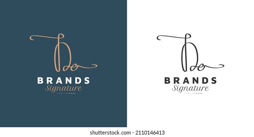 Initial D and A Logo Design with Handwriting Style. DA Signature Logo or Symbol for Wedding, Fashion, Jewelry, Boutique, and Business Identity