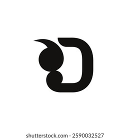 Initial D logo design template vector. Simple vector logo brand for apparel, fashion, boutique, business and company