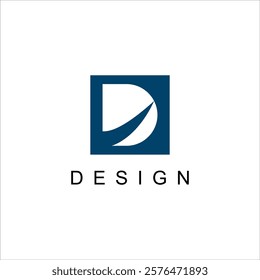 initial D logo letter. D logo grow invest financial design with solution arrow up vector template