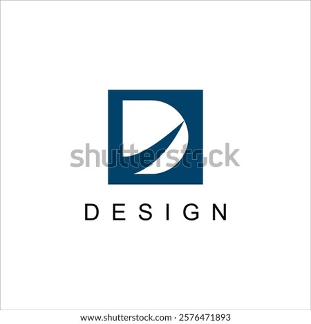 initial D logo letter. D logo grow invest financial design with solution arrow up vector template
