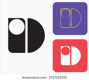 Initial D Logo, D Logo, D Monogram,  Letter D Logo, Creative Icon, Modern, Vector