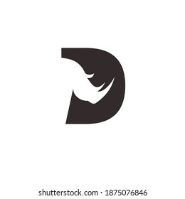 Initial D Logo With Rhino Symbol