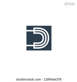 initial D logo template vector illustration