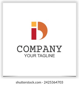initial i d logo vector design template