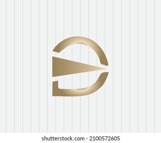Initial D logo.Illustration D letter icon. D Letter Logo Template vector icon design.