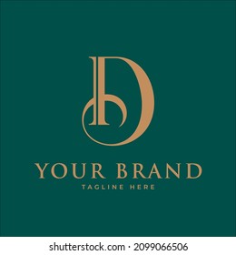 Initial D Luxury Premium Logo,D logo vector design