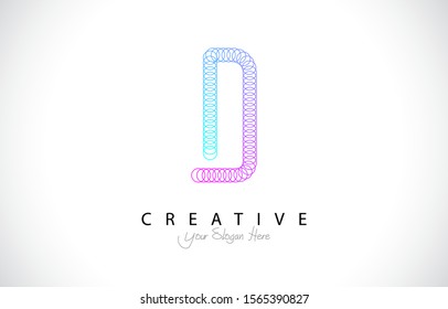 Initial D Modern Trendy Design Logo Concept. Letter D Icon Logo with circle and line style Vector Illustration.