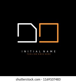 Initial D O minimalist modern logo identity vector