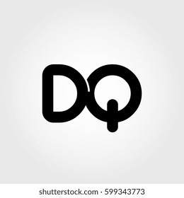 initial d and q black business logo