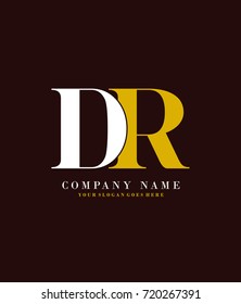 Initial D & R simple design logo template vector