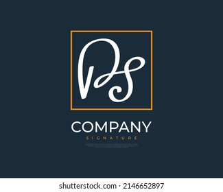 Initial D and S Logo Design with Elegant and Minimalist Handwriting Style. DS Signature Logo or Symbol for Wedding, Fashion, Jewelry, Boutique, and Business Identity