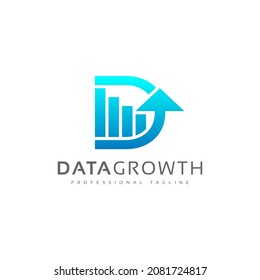 initial d and Statistics Business Chart Bar logo design