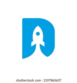 Initial D Travel Logo Design Based Alphabet Flat Modern Concept Vector Template