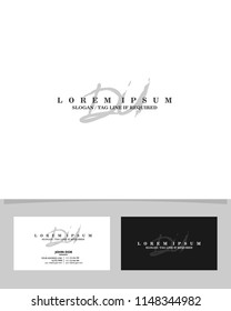 Initial D U brush logo identity vector template