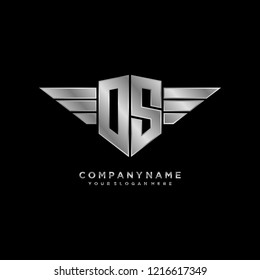 Initial D wing logo template vector