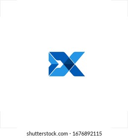 initial D X letter logo design