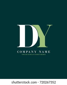 Initial D & Y simple design logo template vector