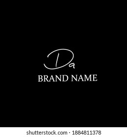 Initial DA beauty monogram and elegant logo design