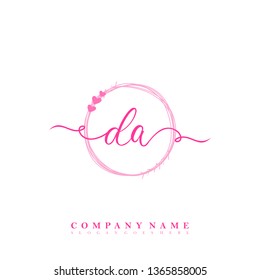 Initial DA handwriting logo