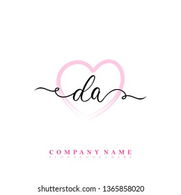 Initial DA handwriting logo