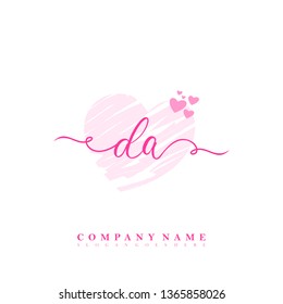 Initial DA handwriting logo