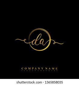 Initial DA handwriting logo