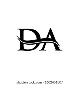 Initial DA Letter Logo Design Vector Template. DA Logo Design