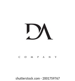 Initial DA logo design vector